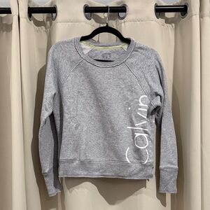Calvin Klein Performance Size XS Light Gray Cropped Pullover Sweater Preloved